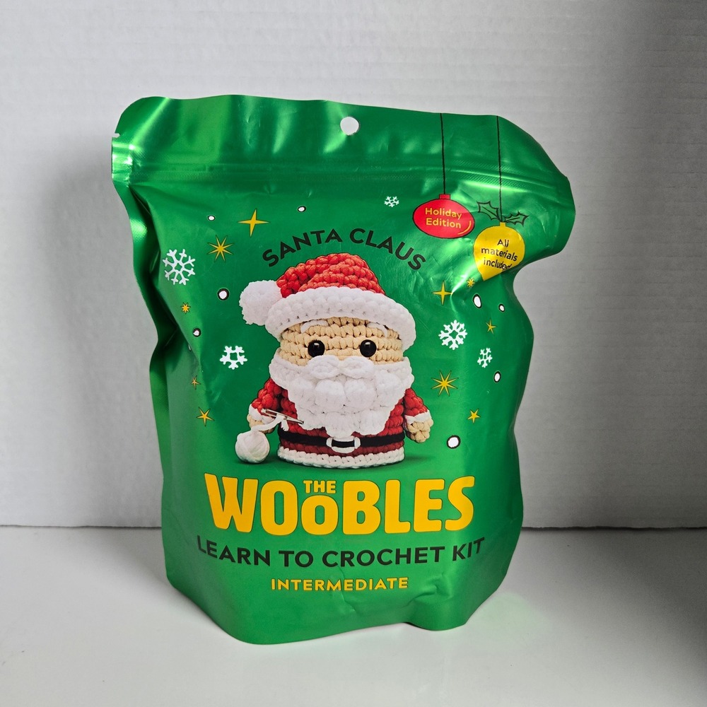 The Woobles Santa Claus Learn To Crochet Kit Intermediate Holiday Edition